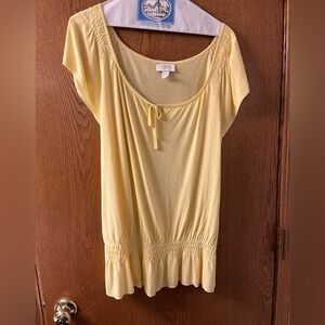 Loft Peplum Yellow Top